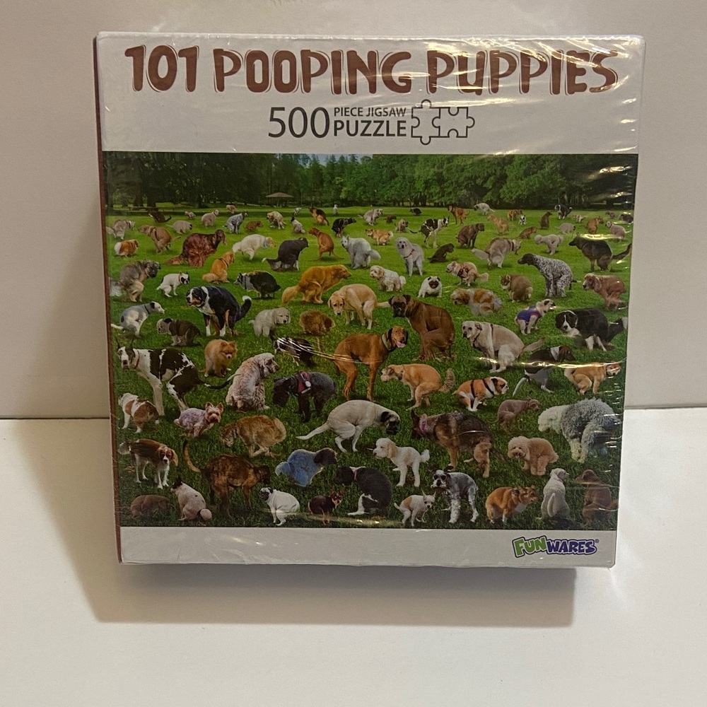 101 Pooping Puppies Jigsaw 500 piece Puzzle NEW